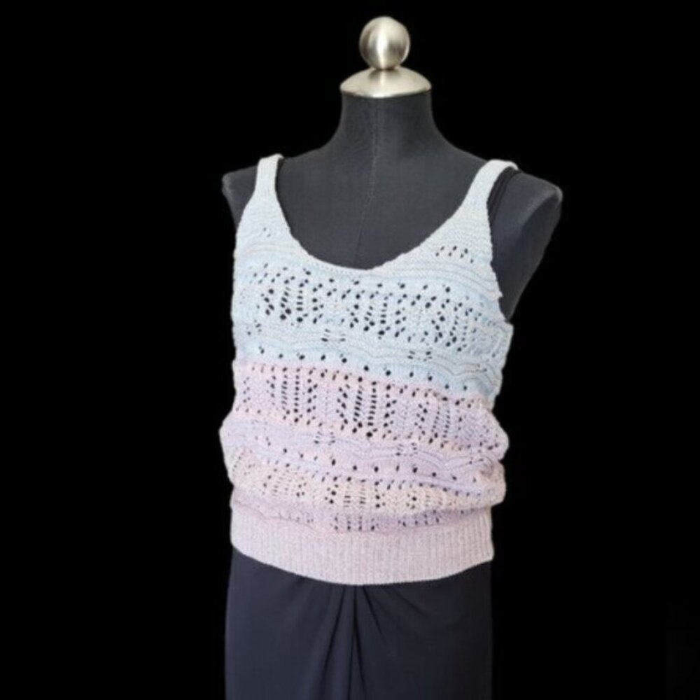 DEX Ombre Crochet Sweater Cami Top NWT Sz Medium